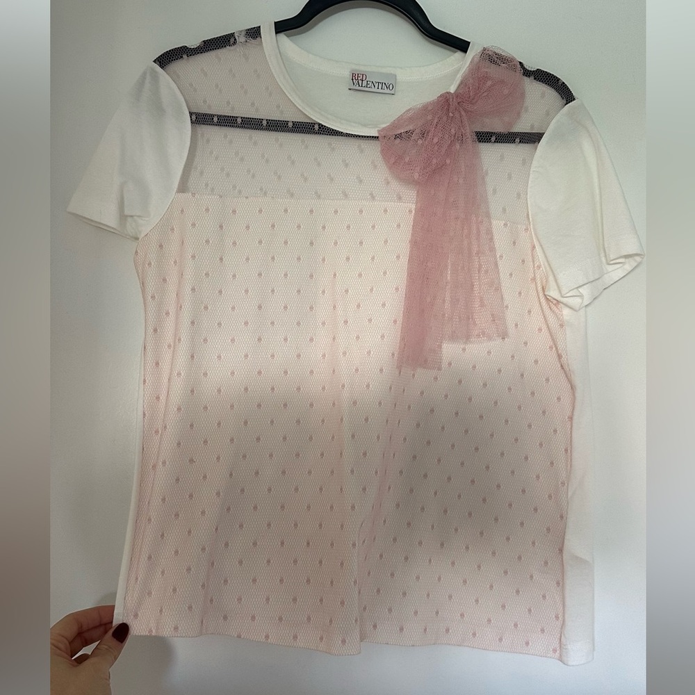 red valentino bow t shirt